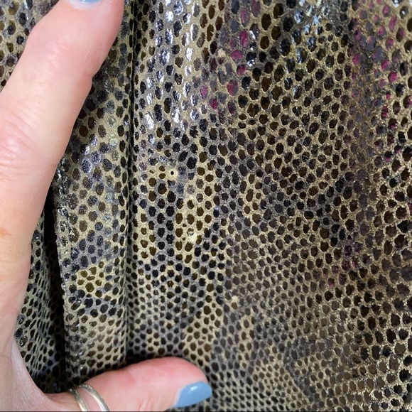 Vintage Comme Toujours Snakeskin print Leather Jacket Size XL - Picture 7 of 14